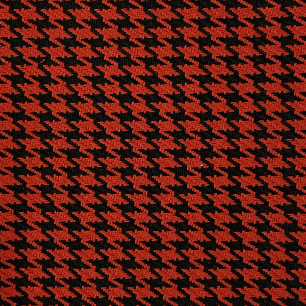 Red Black Acrylic Houndstooth Fabric - Fashion Fabrics Los Angeles
