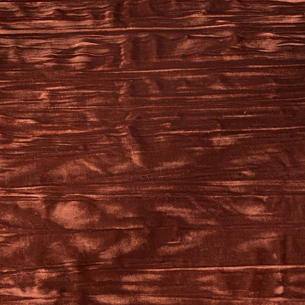 Rust Orange Crinkle Stretch Velvet Fabric - Fashion Fabrics Los Angeles