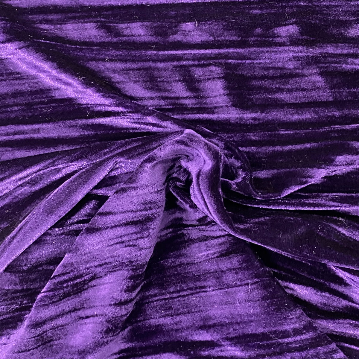 Purple Crinkle Stretch Velvet Fabric - Fashion Fabrics Los Angeles