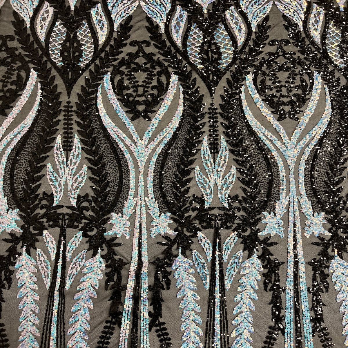 Alina Damask Stretch Sequins Fabric