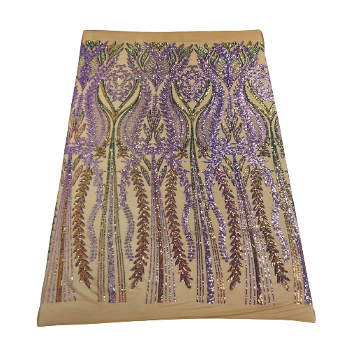 Alina Damask Stretch Sequins Fabric