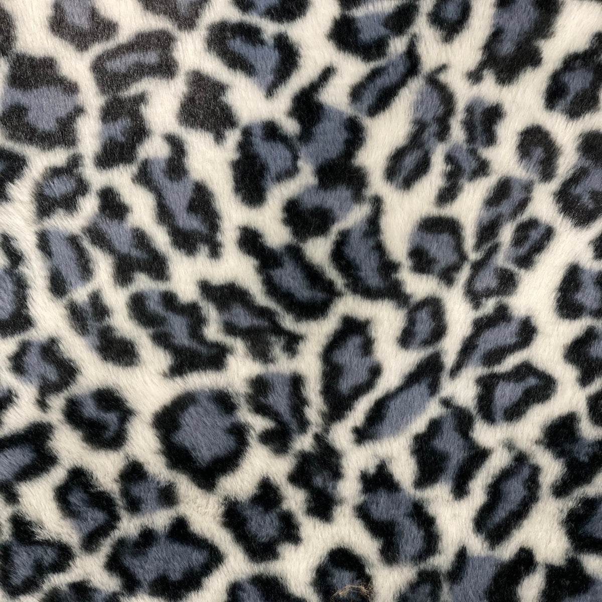 Ice Gray Minky Leopard Faux Fur Fabric - Fashion Fabrics Los Angeles