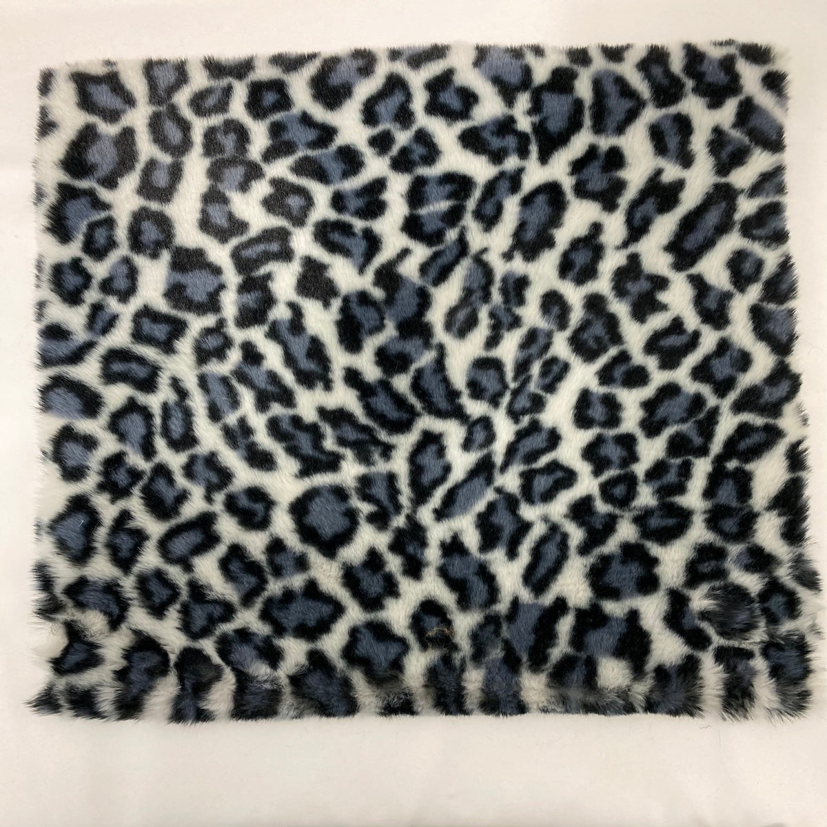 Ice Gray Minky Leopard Faux Fur Fabric - Fashion Fabrics Los Angeles