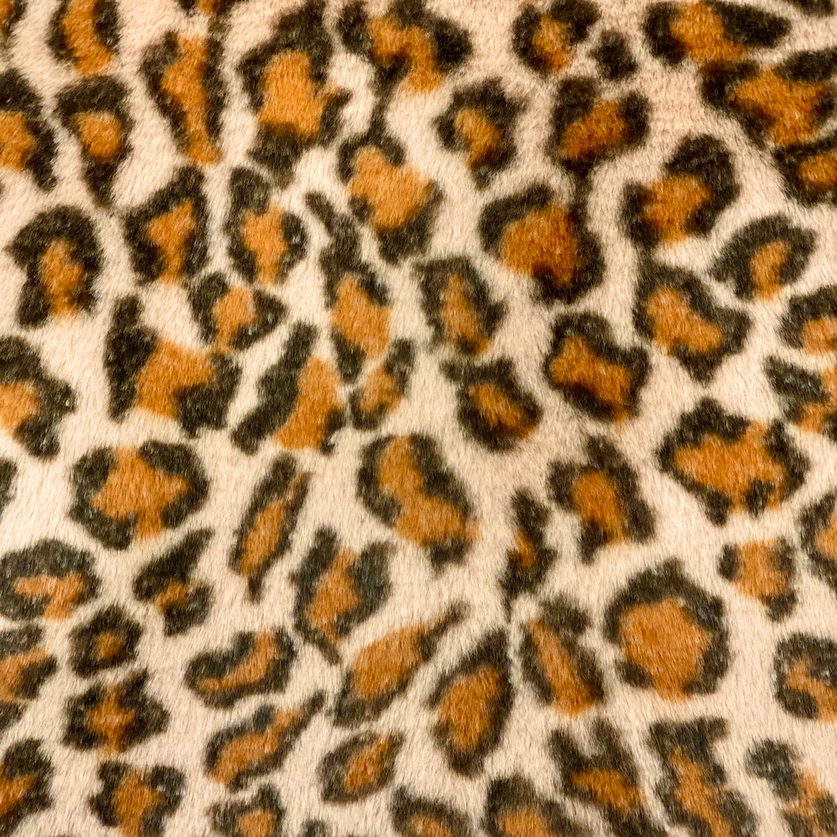 Gold Minky Leopard Faux Fur Fabric - Fashion Fabrics Los Angeles