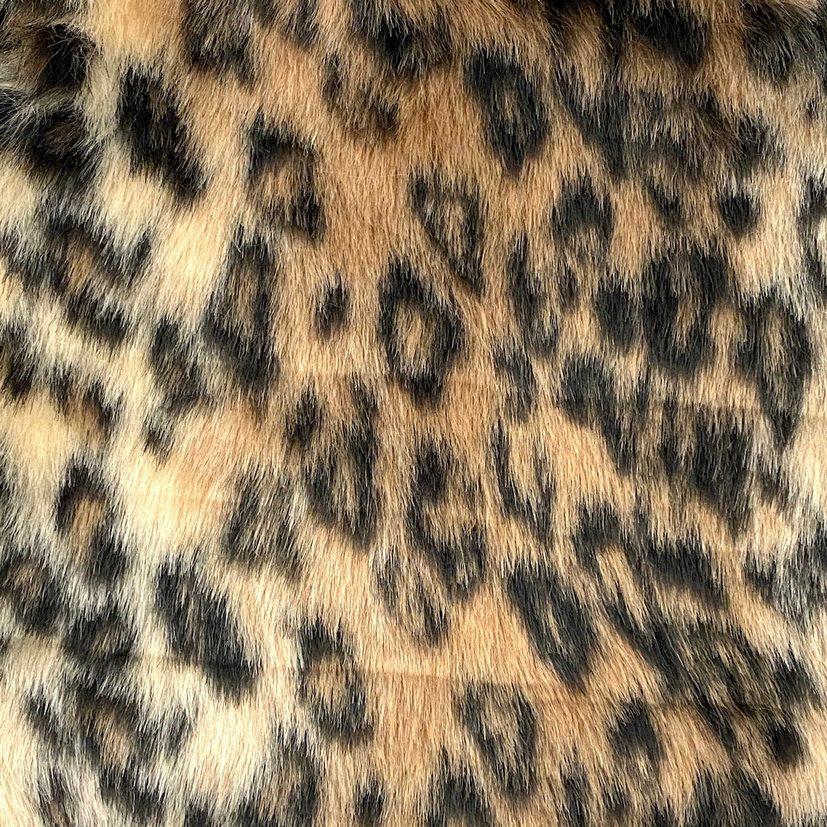 Mocha Brown Leopard Print Faux Fur Fabric
