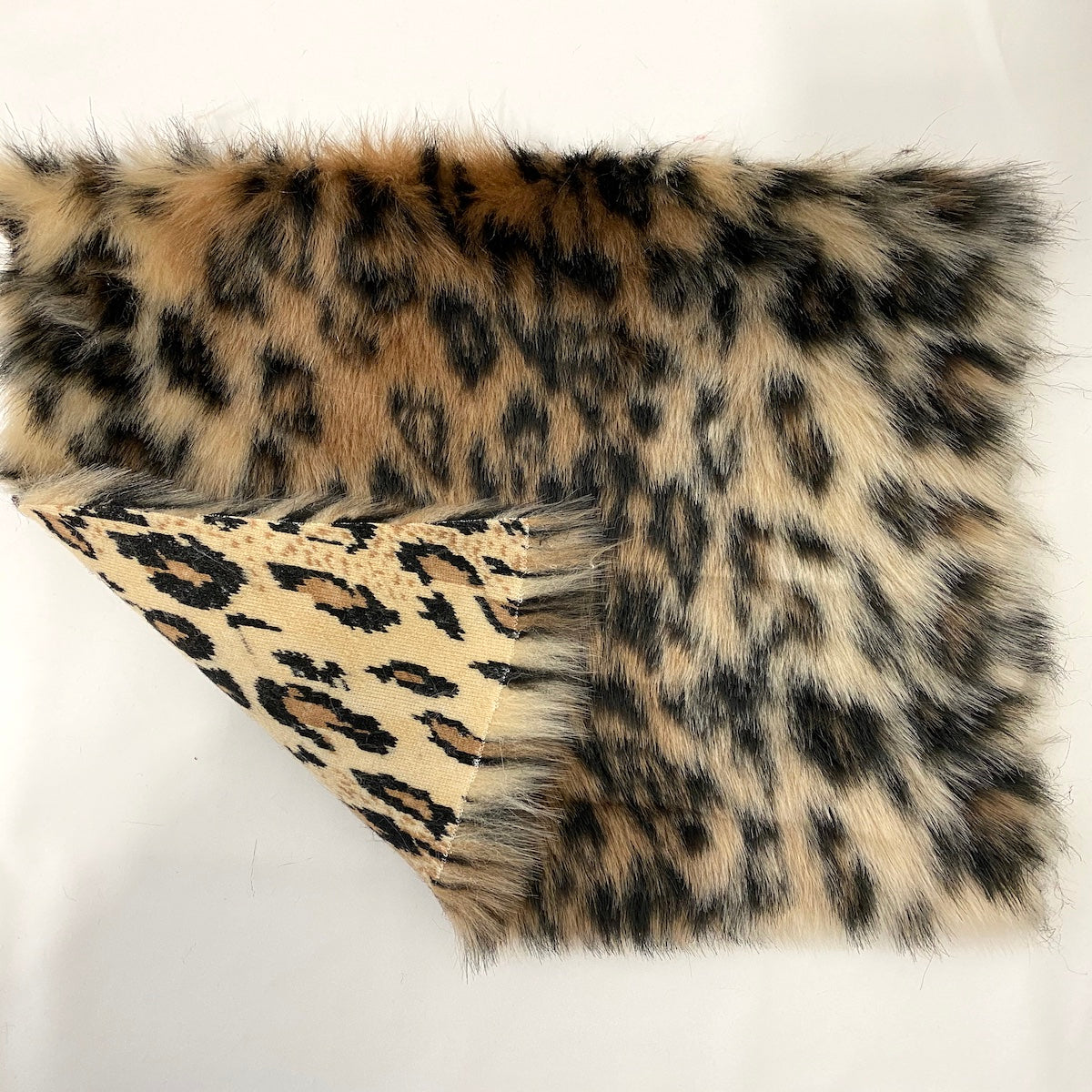 Mocha Brown Leopard Print Faux Fur Fabric - Fashion Fabrics Los Angeles