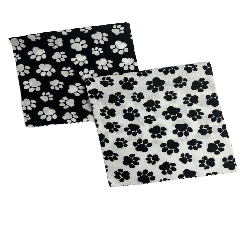 Puppy Paw Print Print Poly Cotton Fabric