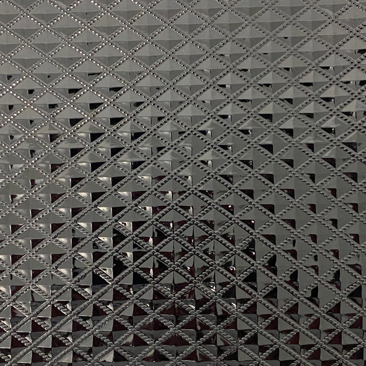Black Diamond Embossed Vinyl Fabric - Fashion Fabrics Los Angeles