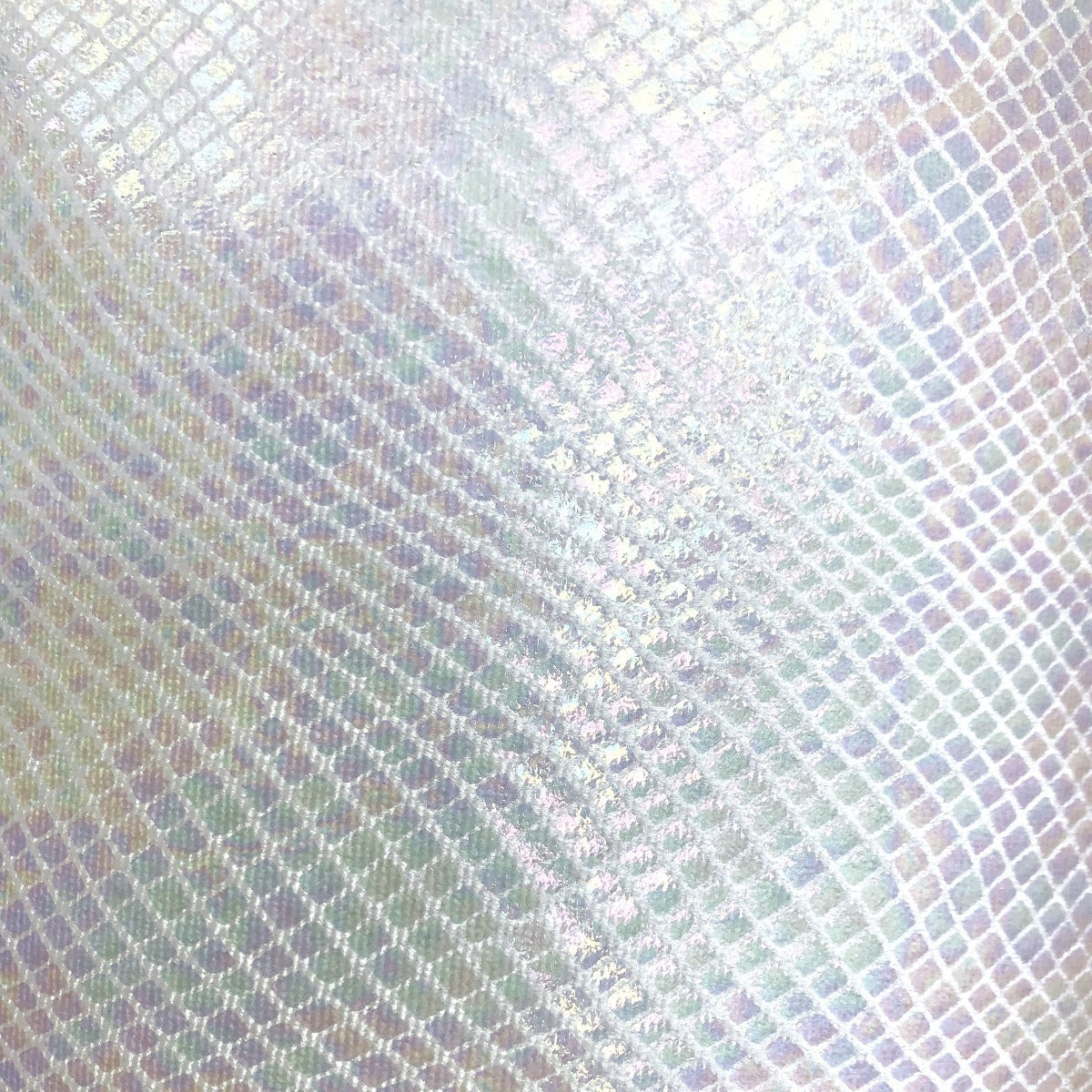 White Venom Snake Skin Stretch Velvet Iridescent Spandex Fabric - Fashion Fabrics Los Angeles
