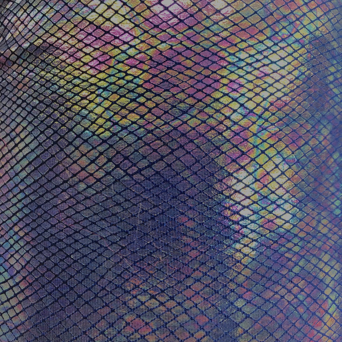 Navy Blue Venom Snake Skin Stretch Velvet Iridescent Spandex Fabric - Fashion Fabrics Los Angeles