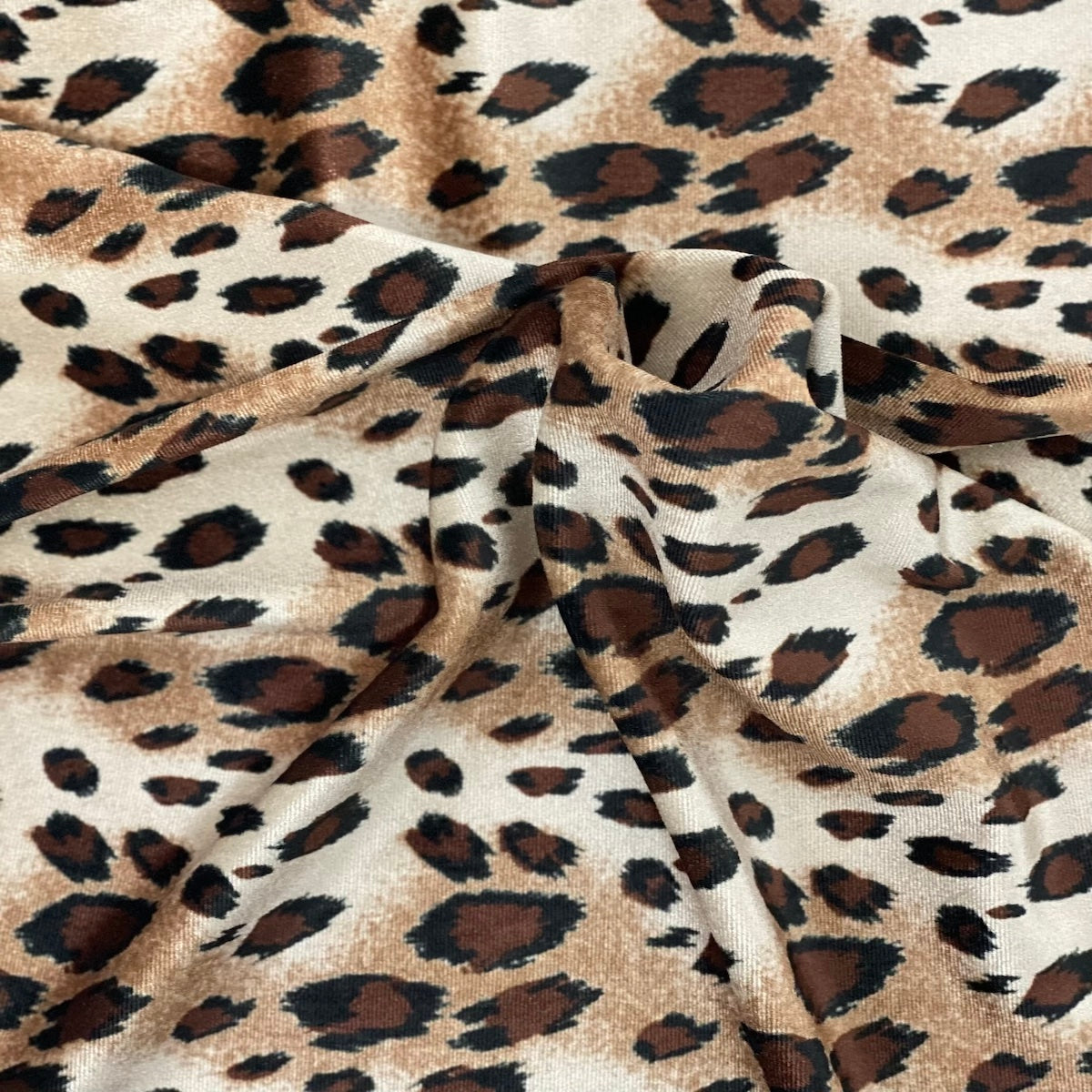 Wild Cheetah Print Stretch Velvet Fabric - Fashion Fabrics Los Angeles