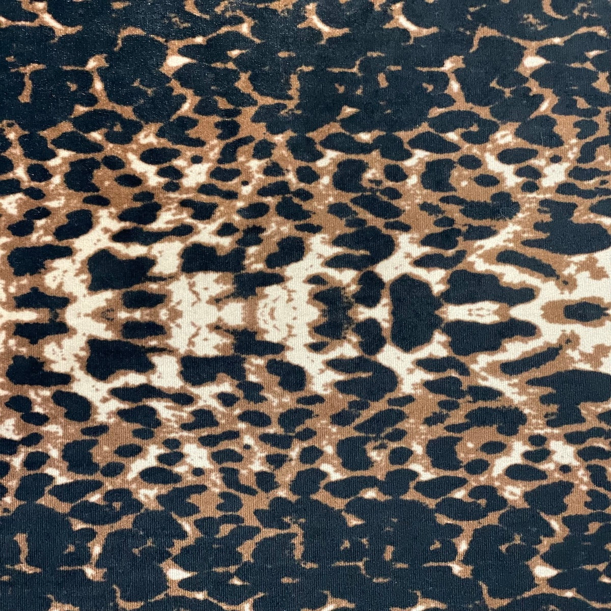 Safari Leopard Print Stretch Velvet Fabric - Fashion Fabrics Los Angeles