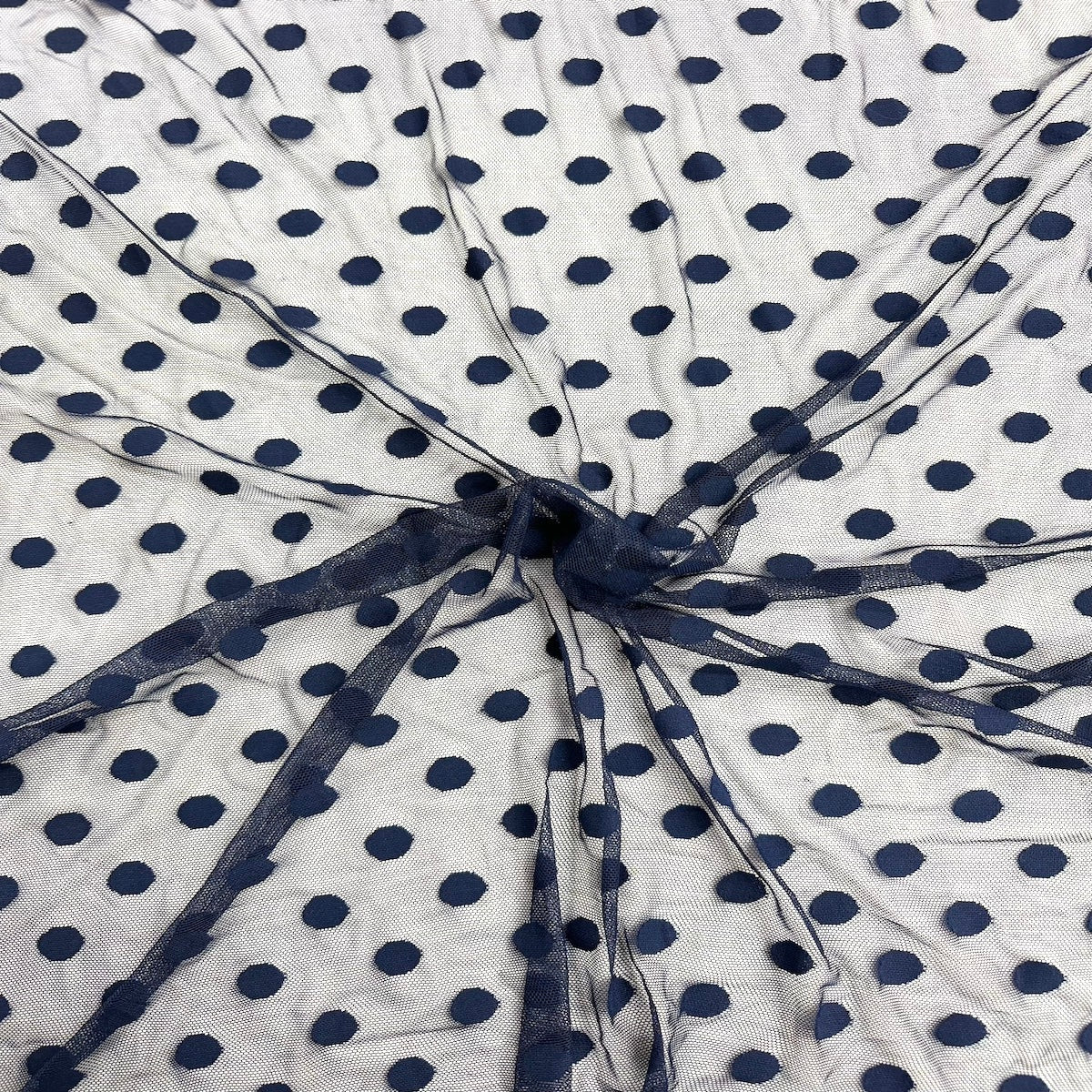 Flocked Polka Dot Mesh Fabric