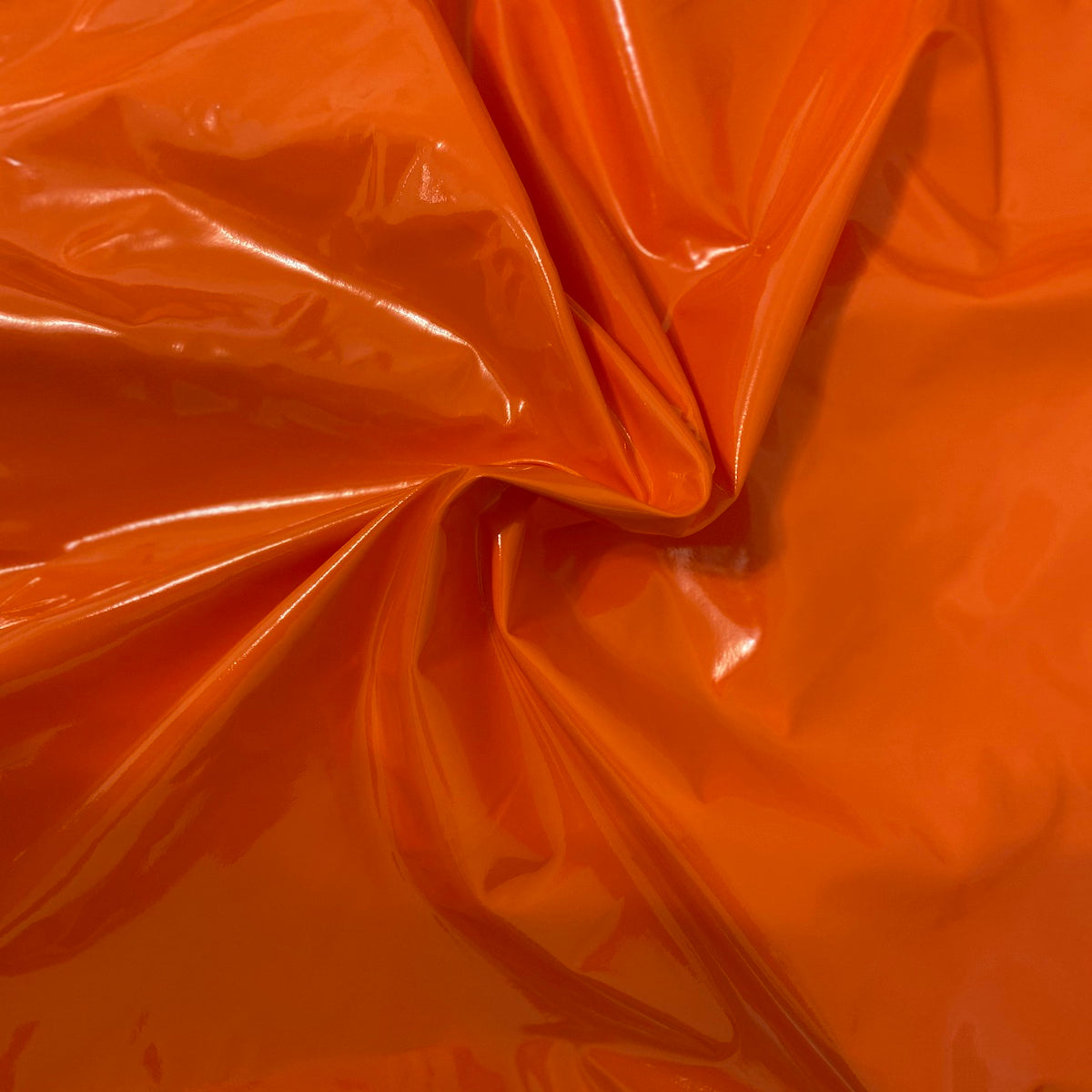 Orange Faux Patent Leather Apparel Vinyl Fabric - Fashion Fabrics LLC