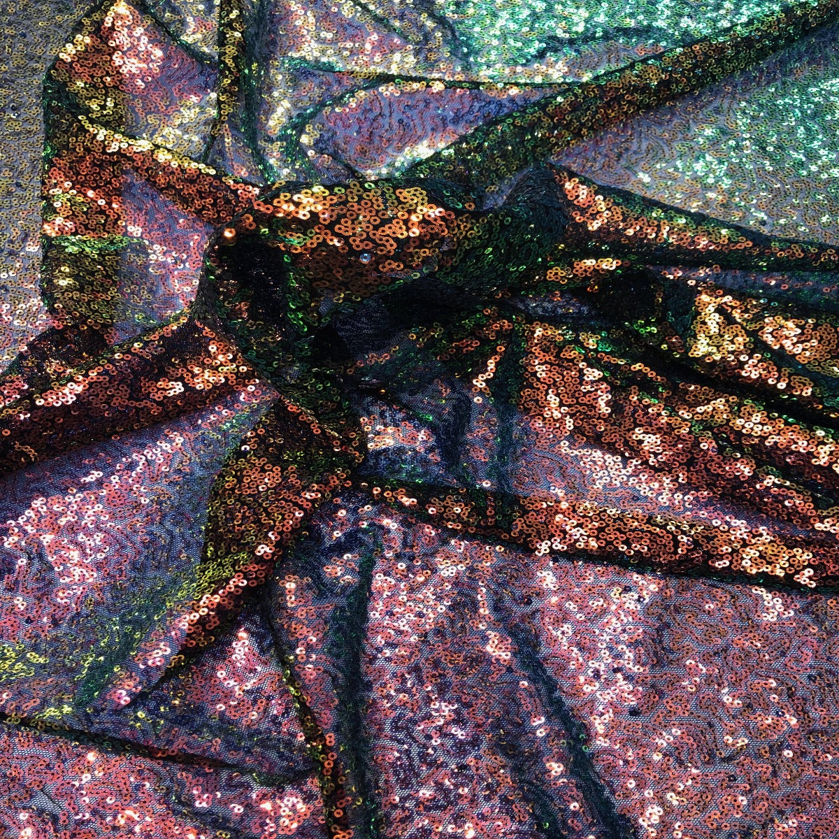 Rainbow Iridescent All Over Sequins Fabric - Fashion Fabrics LLC