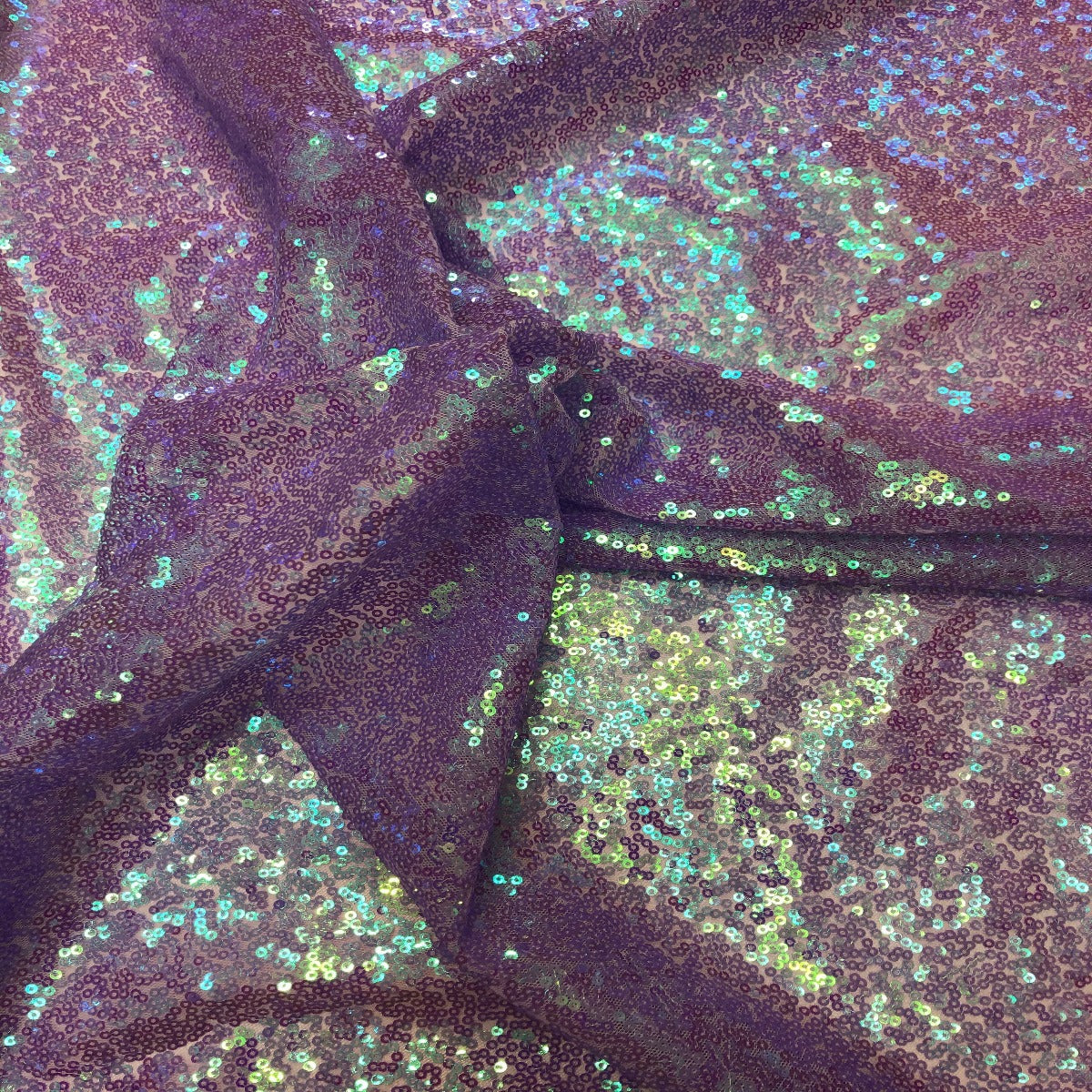 Lavender Iridescent All Over Sequins Fabric - Fashion Fabrics LLC