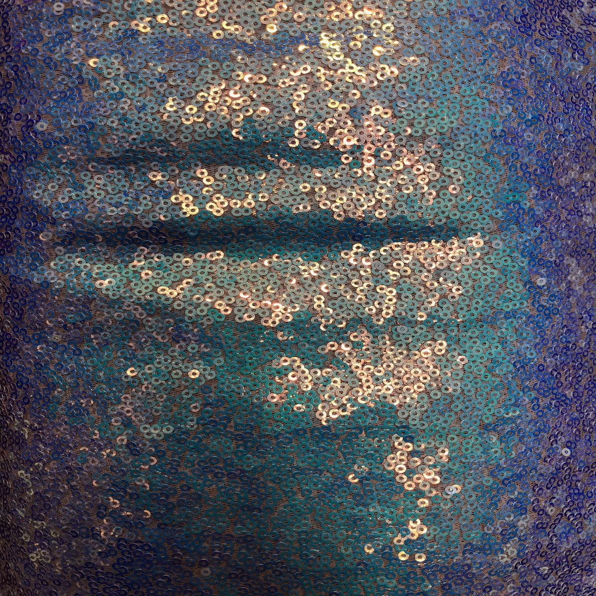 Pearl Blue Iridescent All Over Sequins Fabric - Fashion Fabrics LLC