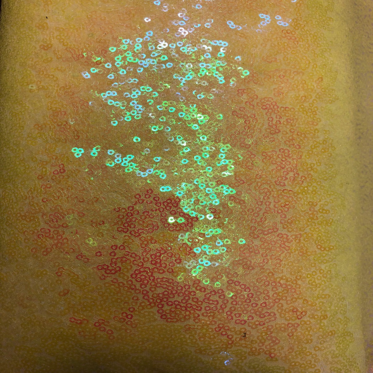 Yellow Iridescent All Over Sequins Fabric - Fashion Fabrics LLC