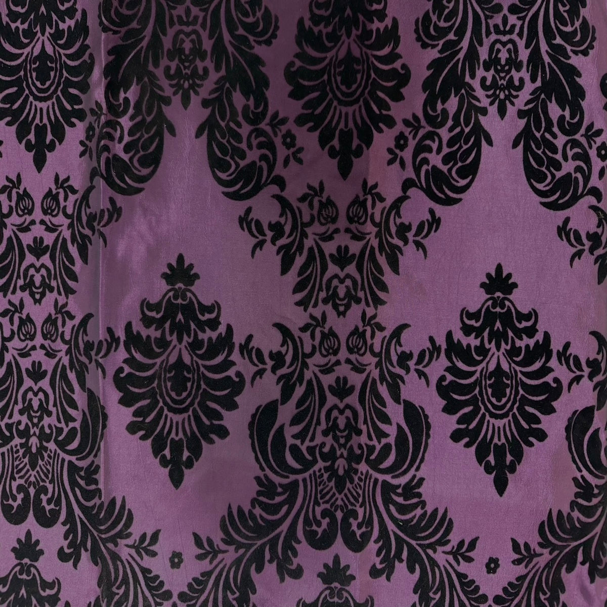 Damask Flocked Taffeta Fabric