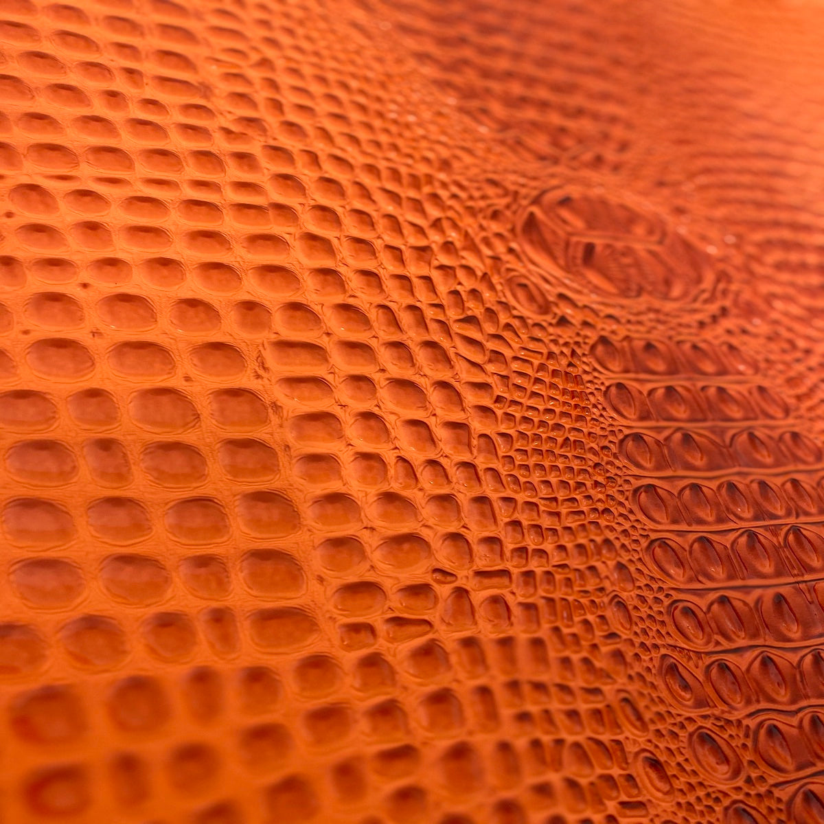 Orange Aussie 3D Embossed Gator Vinyl Fabric - Fashion Fabrics LLC