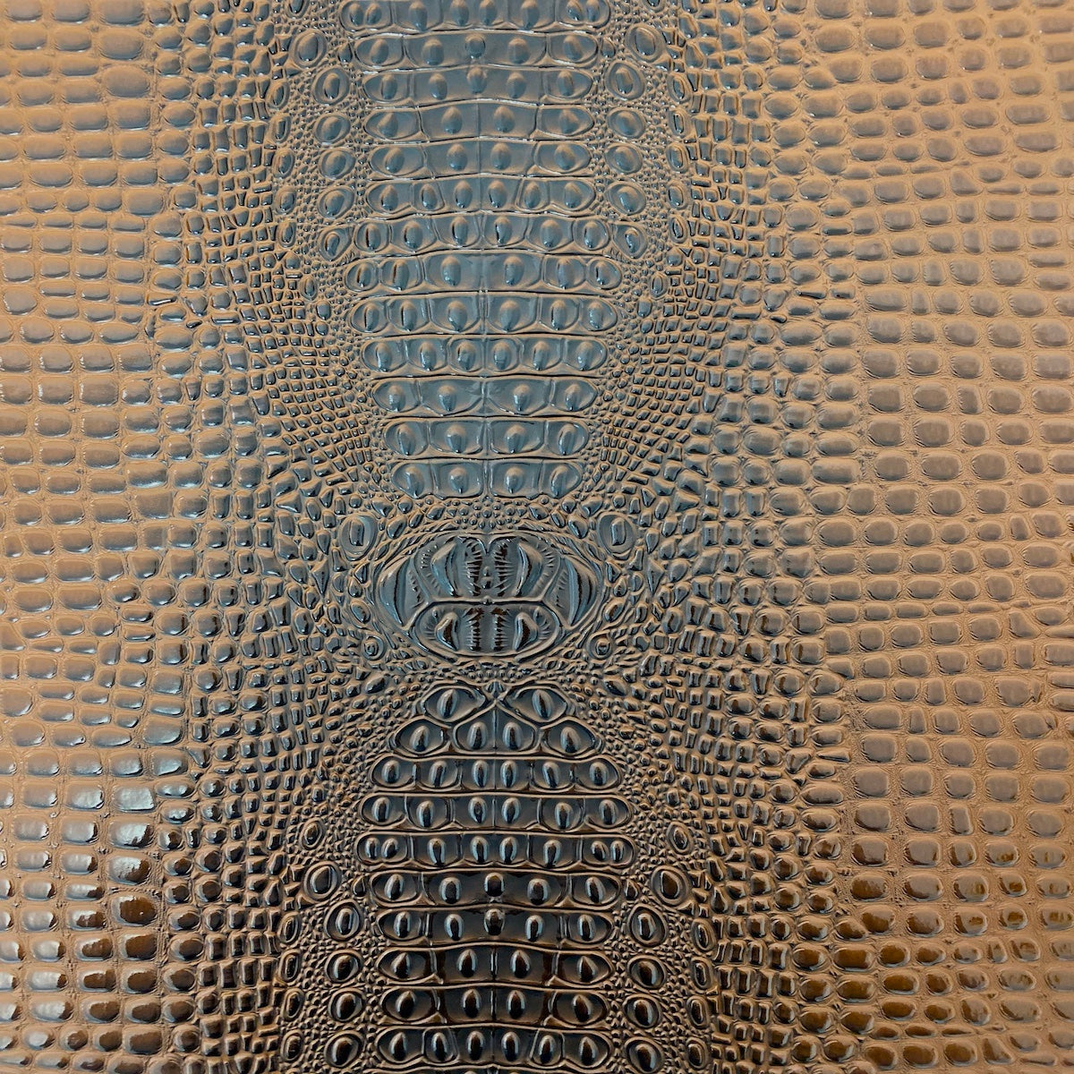 Mocha Brown Aussie 3D Embossed Gator Vinyl Fabric - Fashion Fabrics LLC