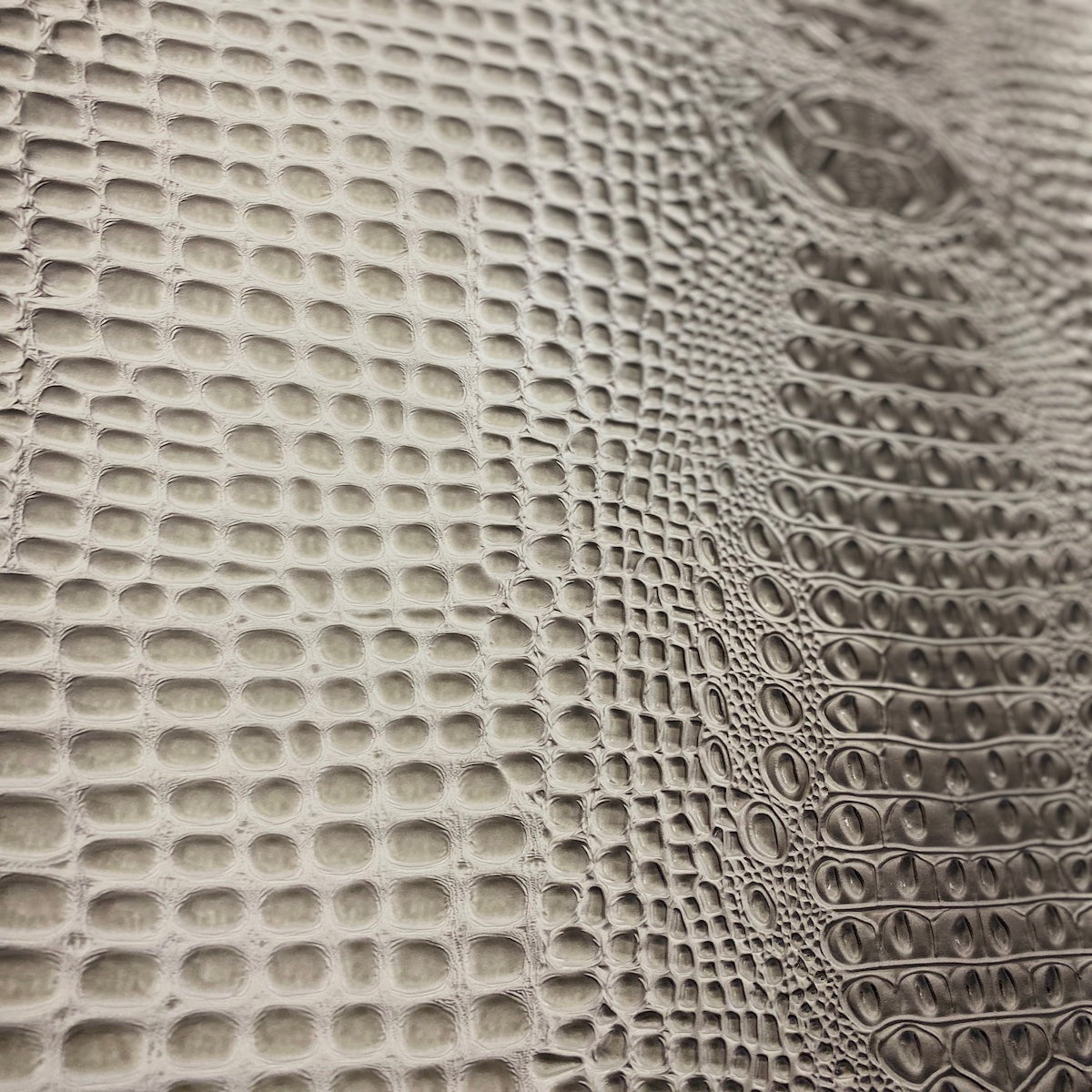 Gray Aussie 3D Embossed Gator Vinyl Fabric - Fashion Fabrics LLC