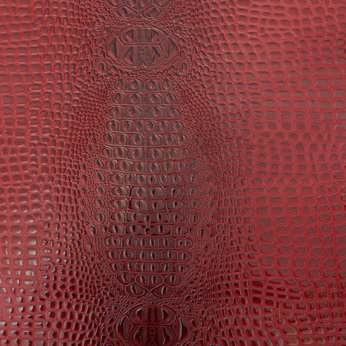 Ruby Red Aussie 3D Embossed Gator Vinyl Fabric - Fashion Fabrics LLC