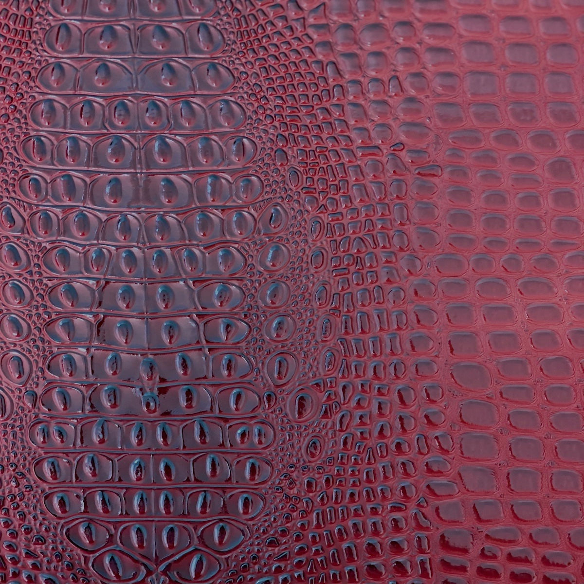 Ruby Red Aussie 3D Embossed Gator Vinyl Fabric - Fashion Fabrics LLC