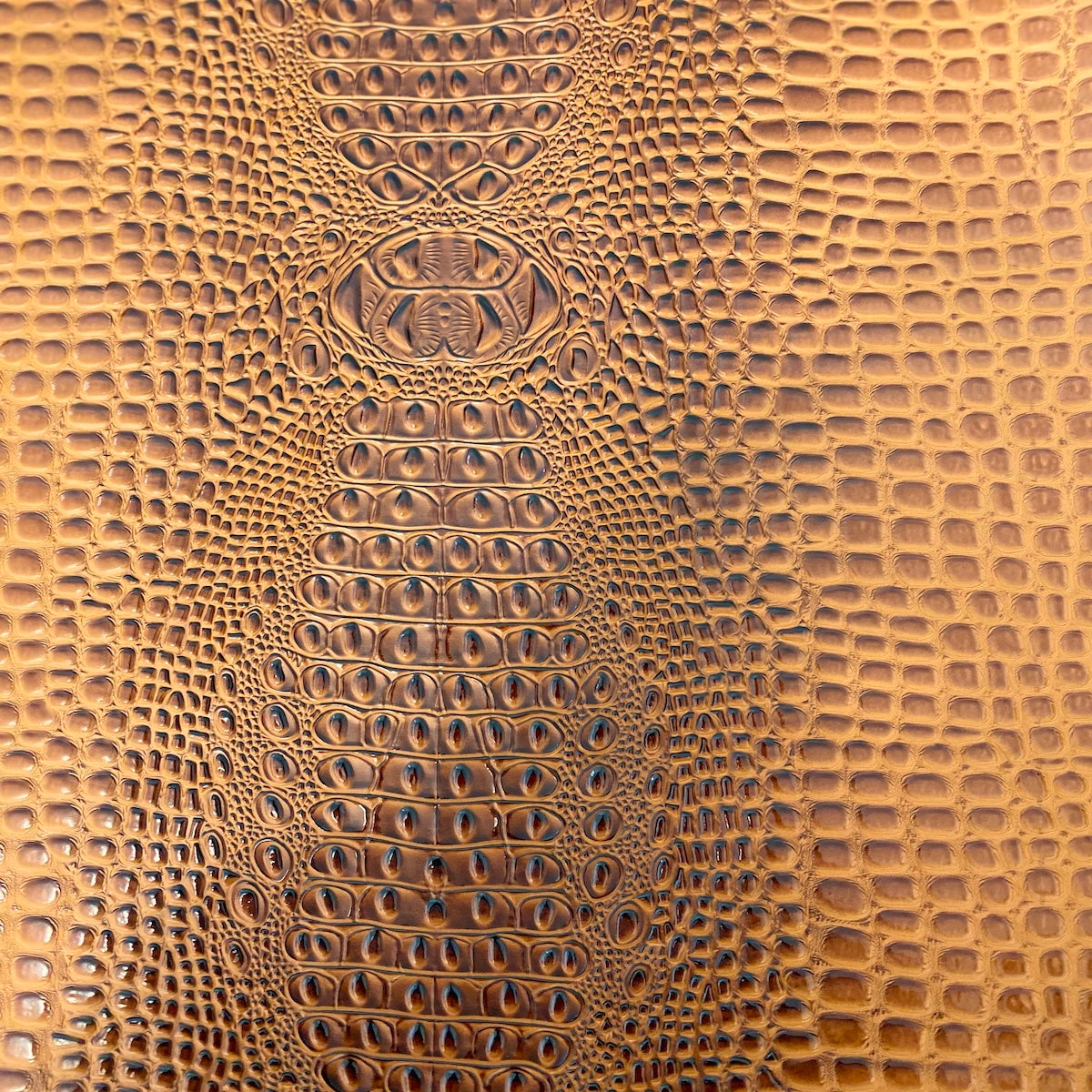 Gingerbread Brown Aussie 3D Embossed Gator Vinyl Fabric - Fashion Fabrics LLC