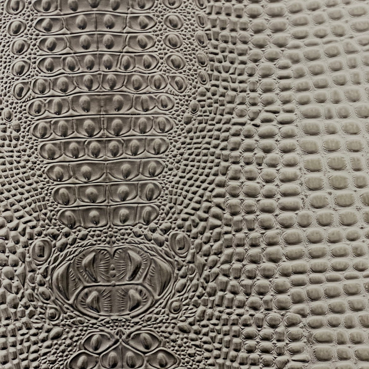 Gray Aussie 3D Embossed Gator Vinyl Fabric - Fashion Fabrics LLC