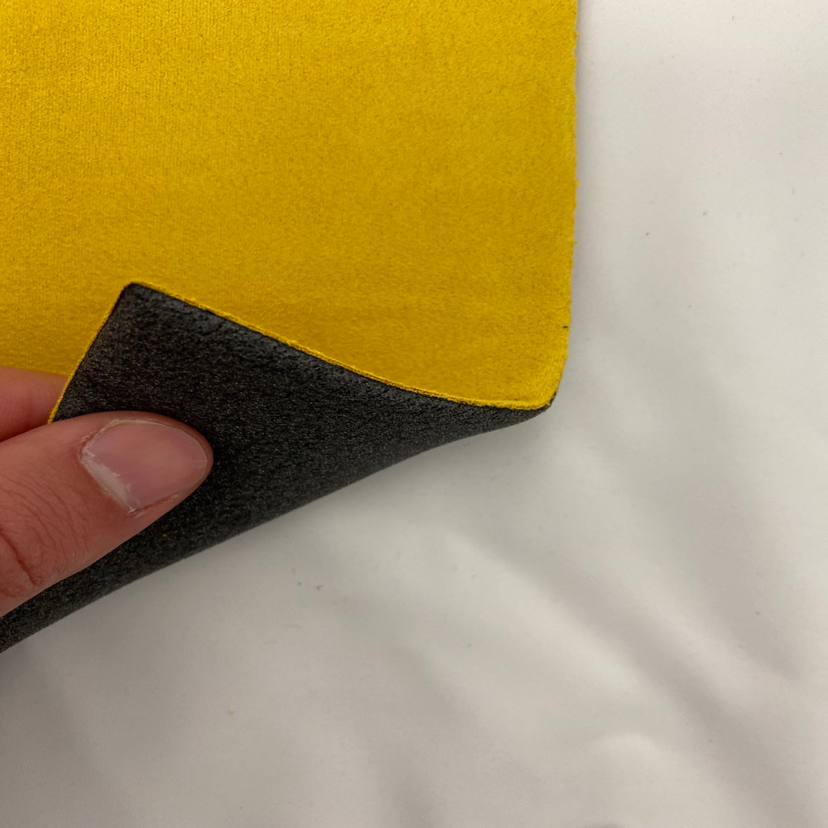 Yellow Luxury Stretch Suede Foam Backed Headliner Fabric - Fashion Fabrics LLC