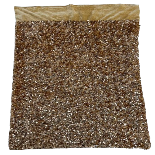 Sequins Embroidered Stretch Velvet Rodeo Fabric