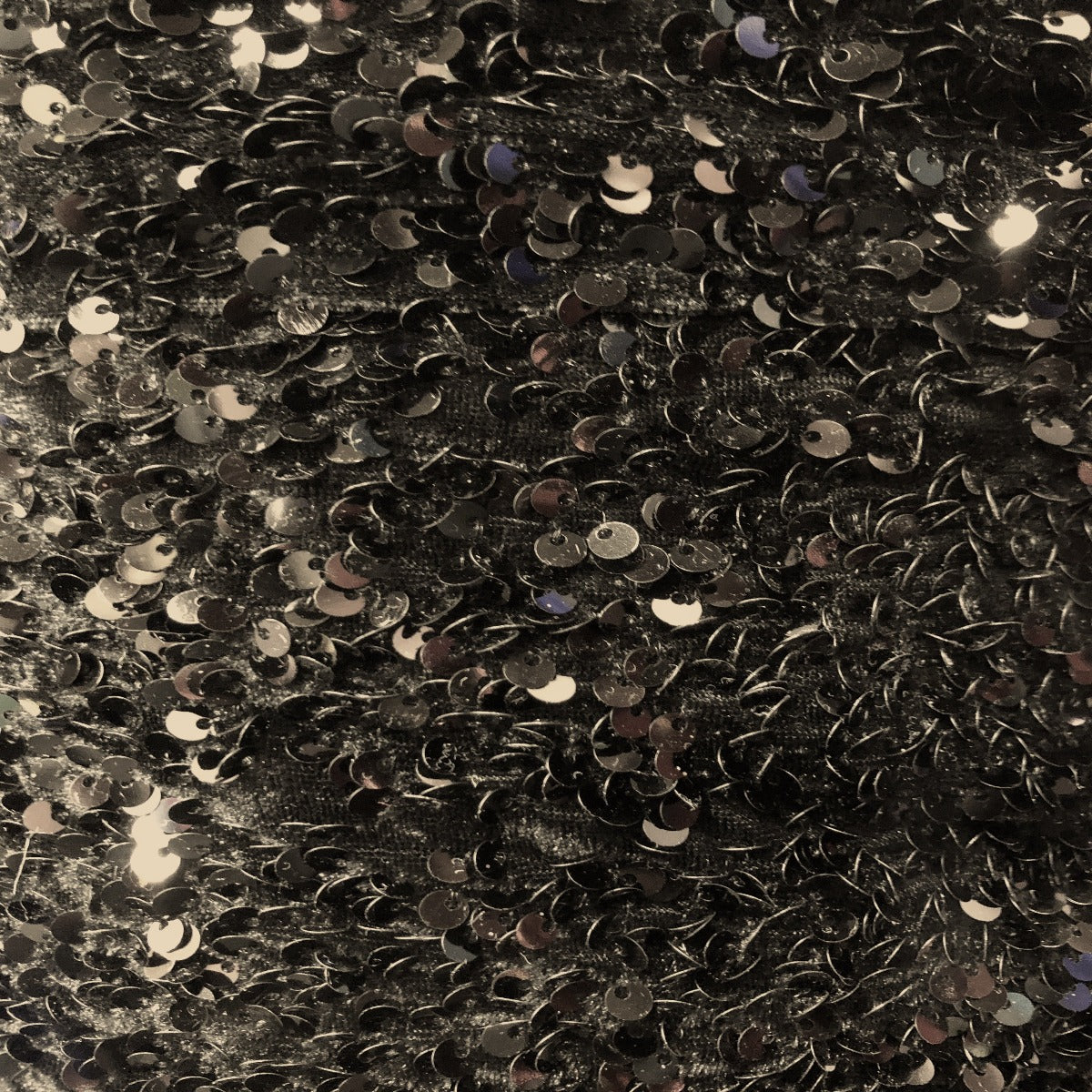 Black Sequins Embroidered Stretch Velvet Rodeo Fabric - Fashion Fabrics LLC