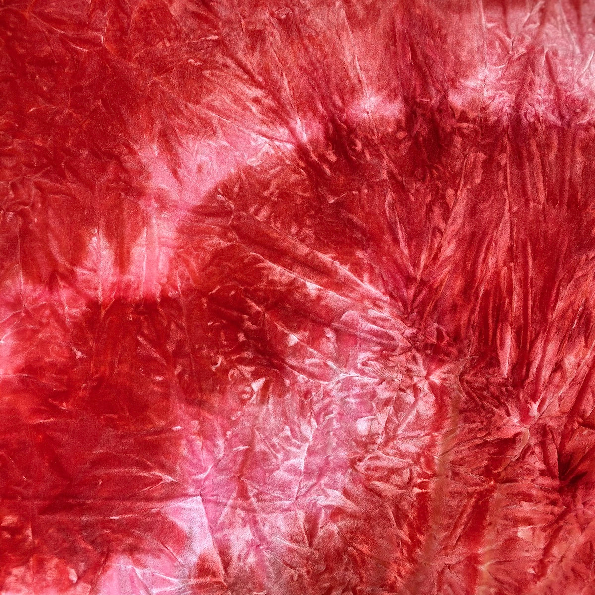 Red Pink Tie Dye Stretch Velvet Fabric - Fashion Fabrics LLC