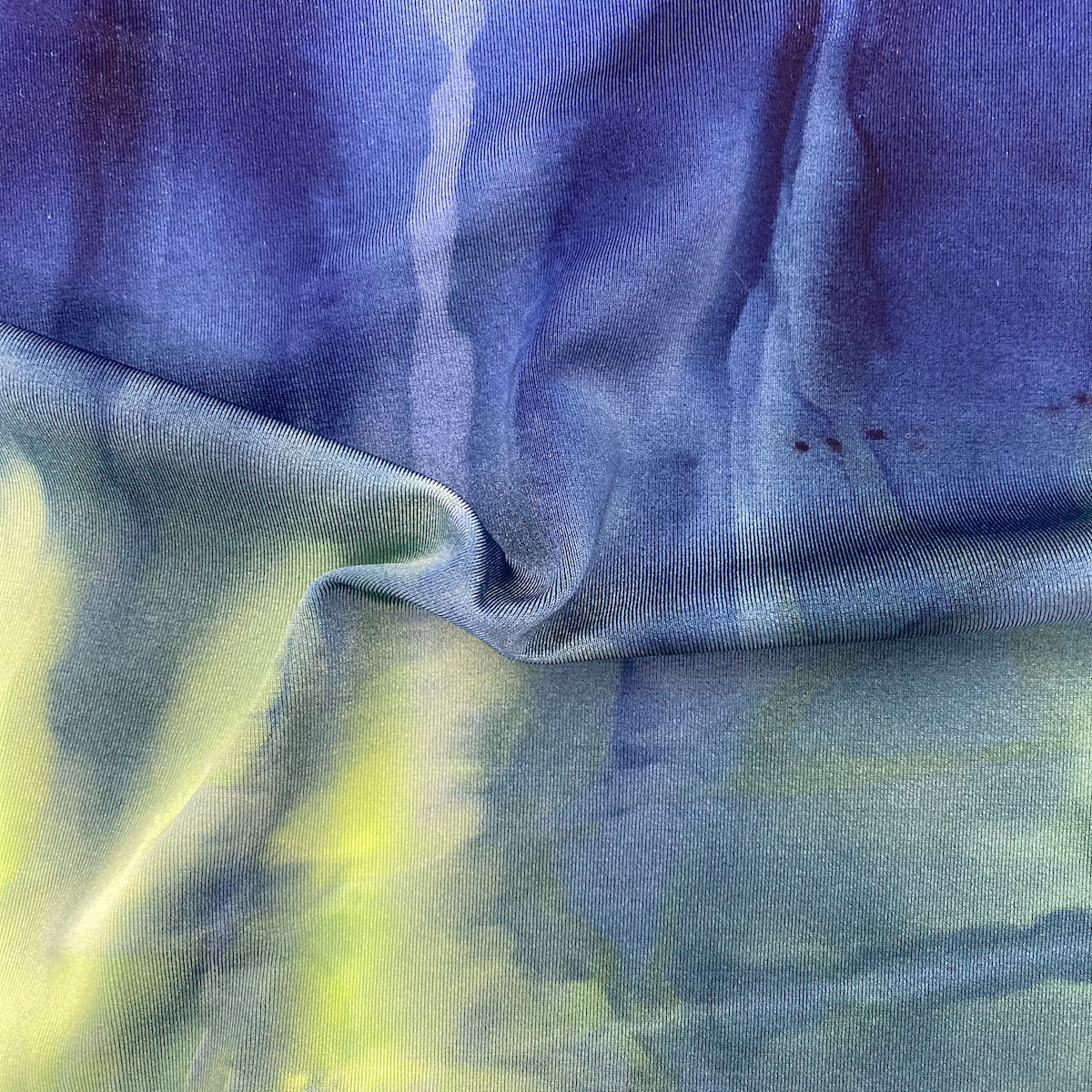 Navy Green Tie Dye Nylon Spandex Fabric - Fashion Fabrics LLC