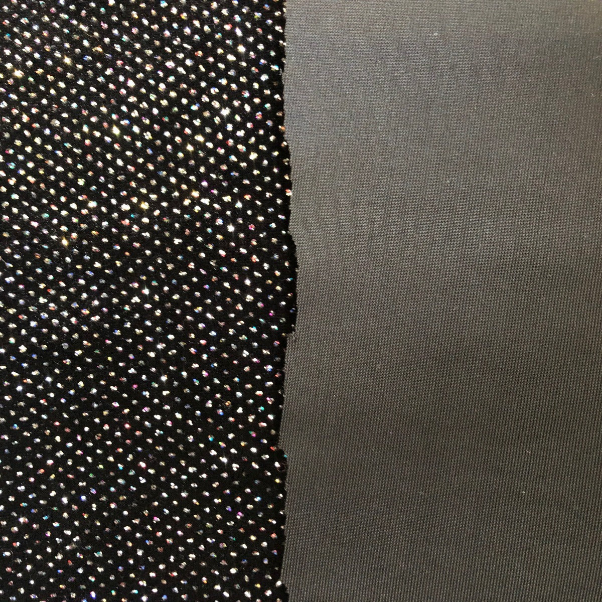 Iridescent Silver Sparkle Glitter Lurex Stretch Velvet Fabric - Fashion Fabrics Los Angeles