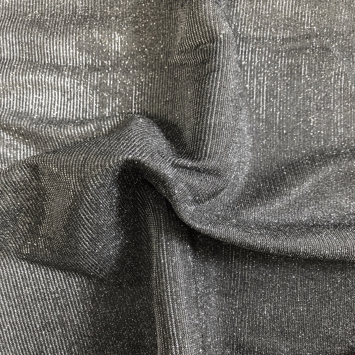 Silver Black Holographic Shimmer Glitter Spandex Fabric - Fashion Fabrics Los Angeles