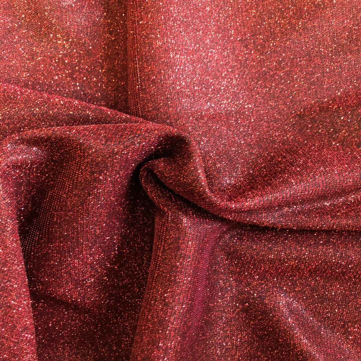 Red Black Holographic Shimmer Glitter Spandex Fabric - Fashion Fabrics Los Angeles
