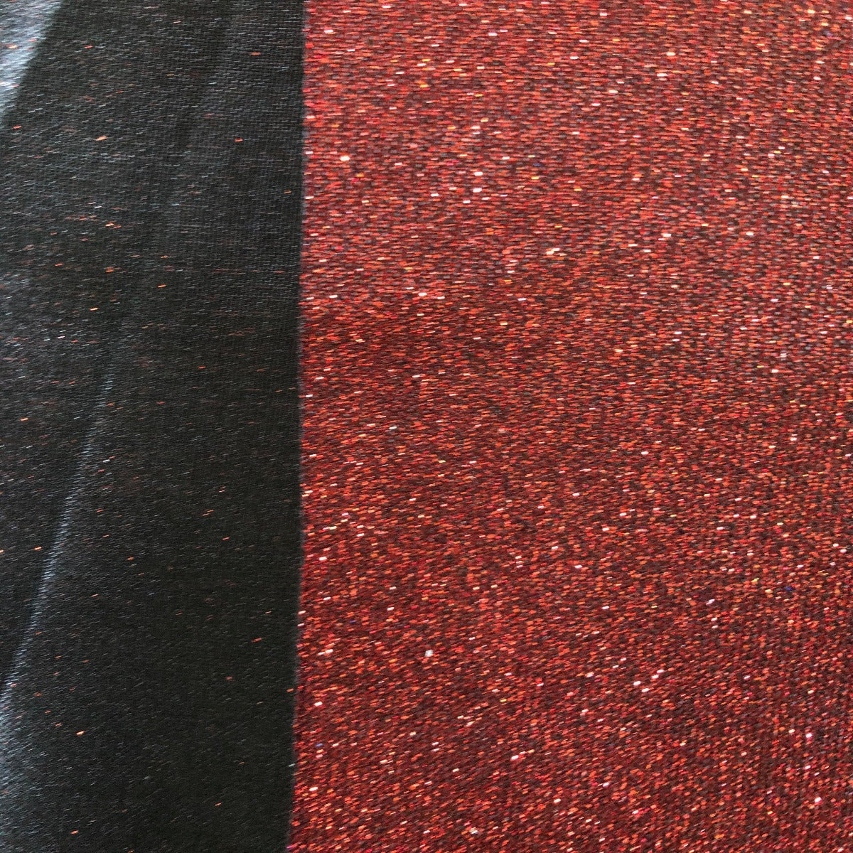 Red Black Holographic Shimmer Glitter Spandex Fabric - Fashion Fabrics Los Angeles