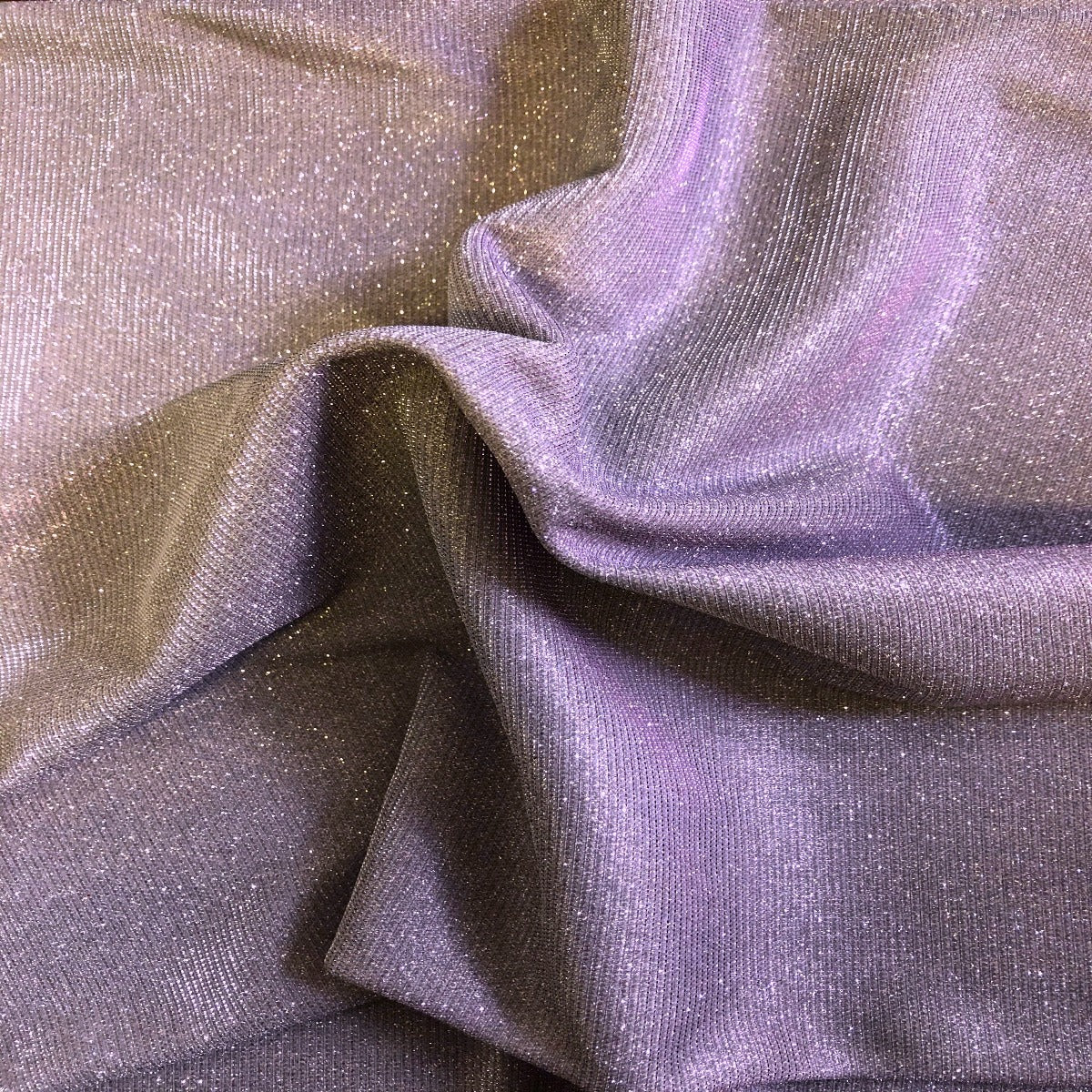Lavender Silver Holographic Shimmer Glitter Spandex Fabric - Fashion Fabrics Los Angeles