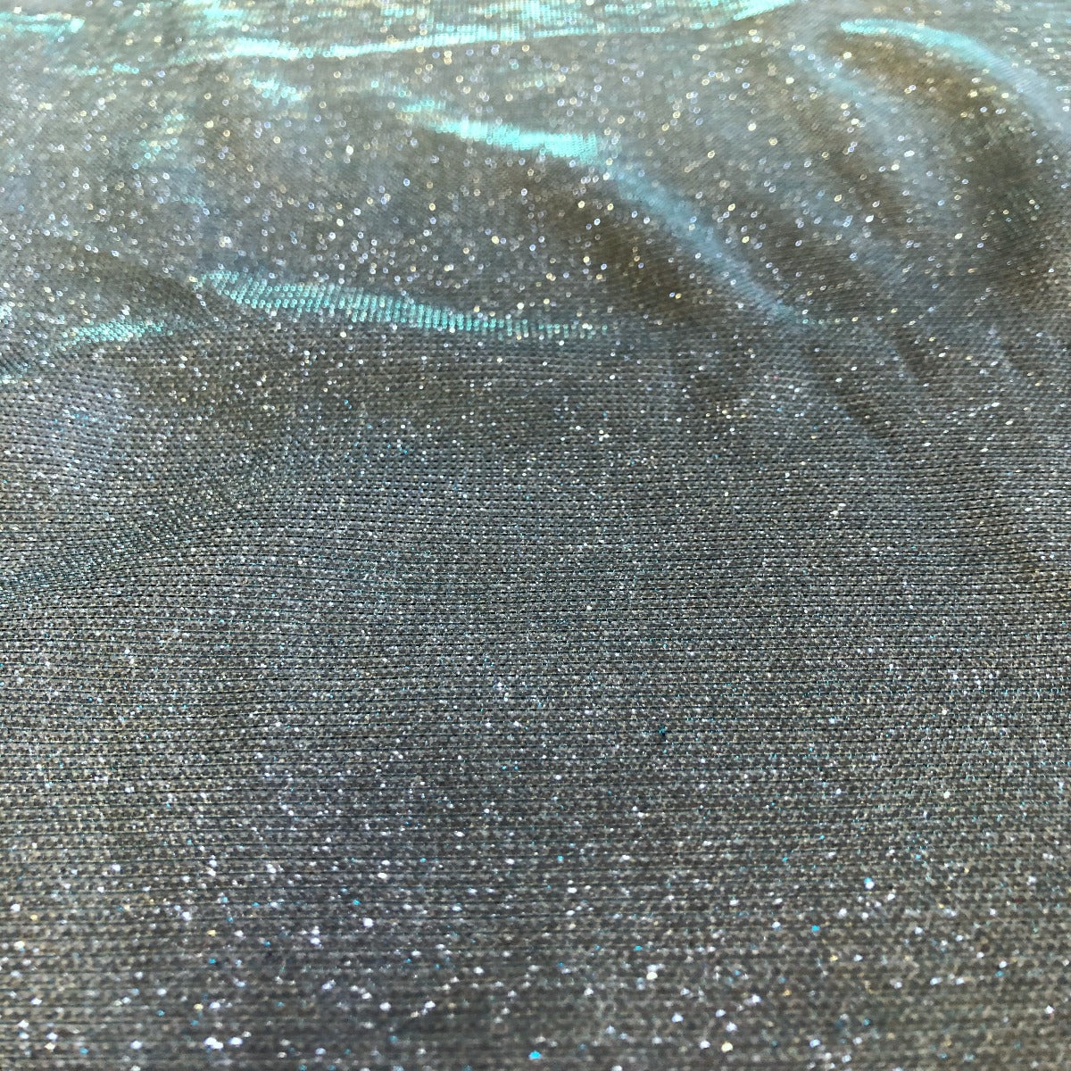 Baby Blue Silver Holographic Shimmer Glitter Spandex Fabric - Fashion Fabrics Los Angeles