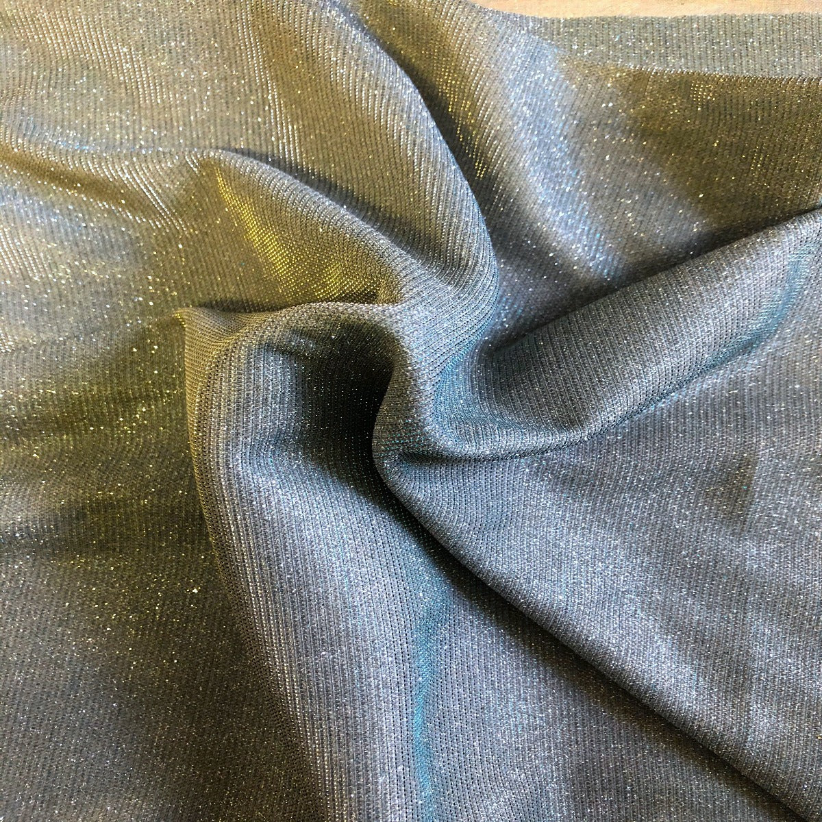 Baby Blue Silver Holographic Shimmer Glitter Spandex Fabric - Fashion Fabrics Los Angeles