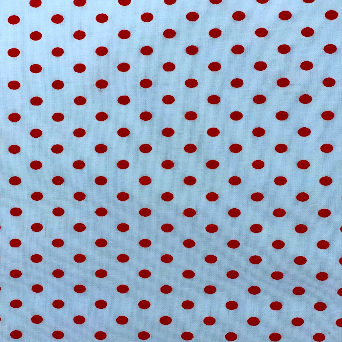 White Red Mini Polka Dot Poly Cotton Fabric - Fashion Fabrics LLC