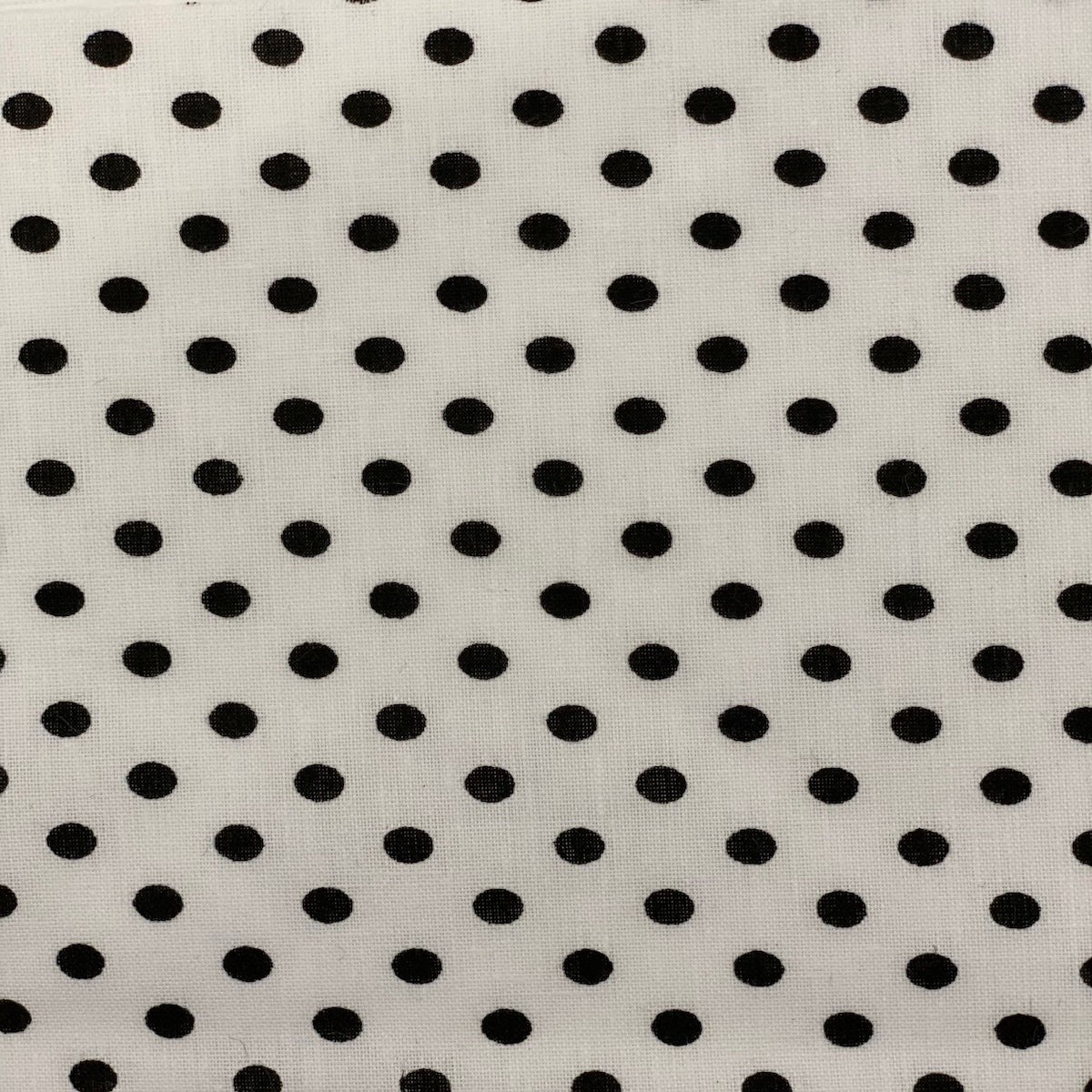 White Black Mini Polka Dot Poly Cotton Fabric - Fashion Fabrics LLC