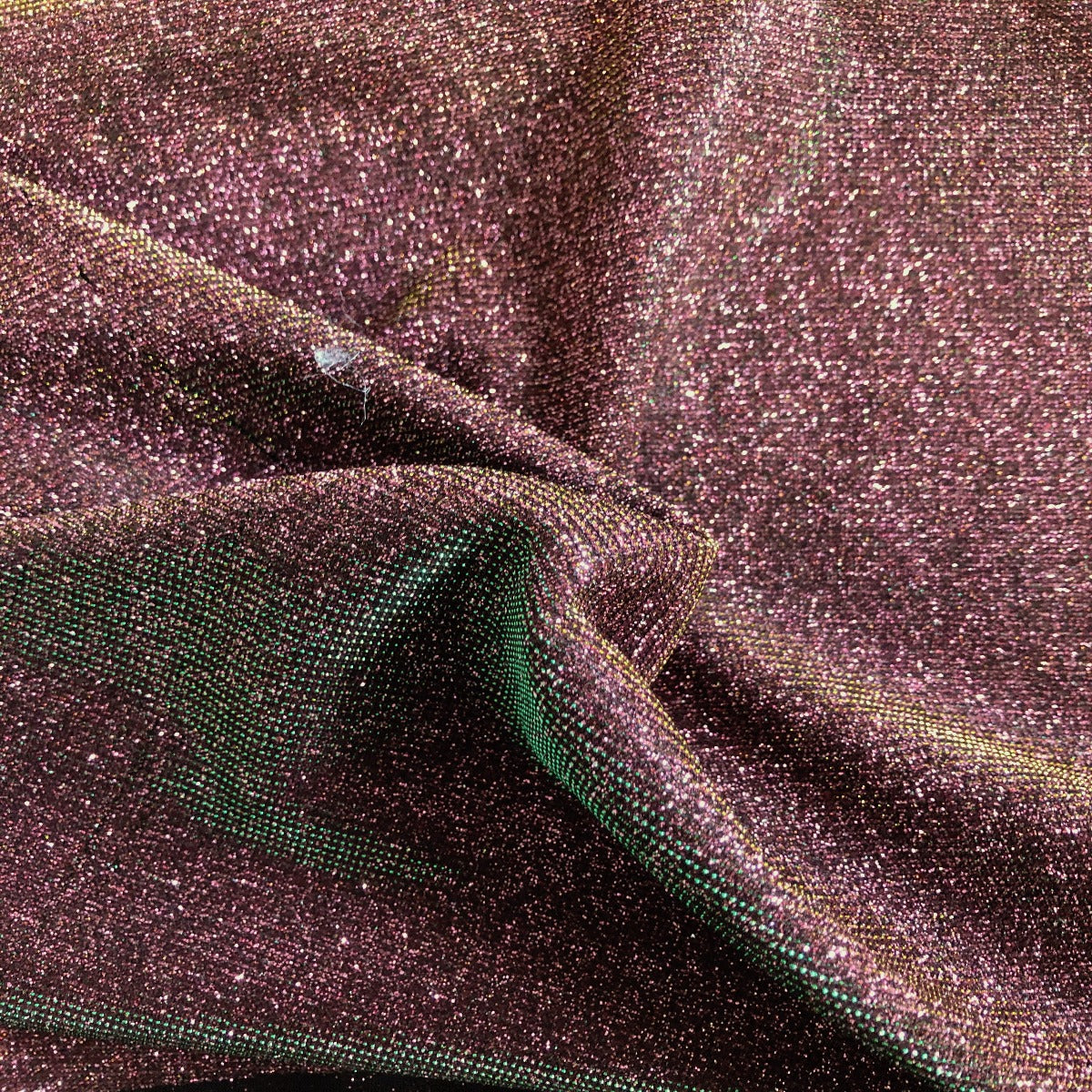 Burgundy Green Gold Holographic Shimmer Glitter Spandex Fabric - Fashion Fabrics Los Angeles