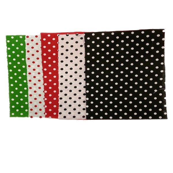 Green White Mini Polka Dot Poly Cotton Fabric - Fashion Fabrics LLC