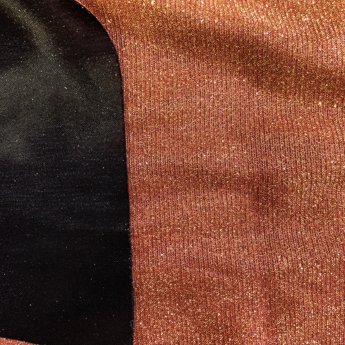 Red Gold Holographic Shimmer Glitter Spandex Fabric - Fashion Fabrics Los Angeles