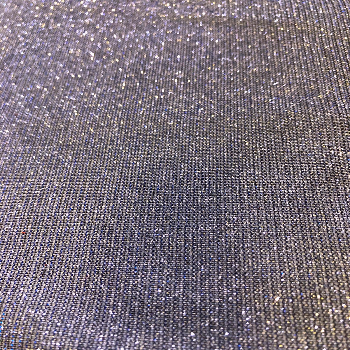 Silver Royal Blue Holographic Shimmer Glitter Spandex Fabric - Fashion Fabrics Los Angeles