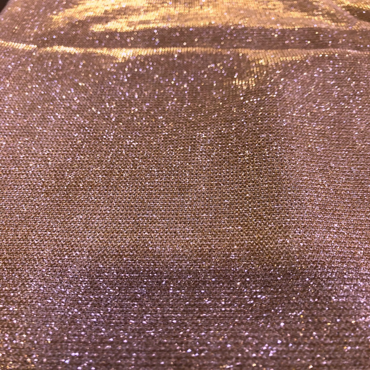 Rose Gold Holographic Shimmer Glitter Spandex Fabric - Fashion Fabrics Los Angeles