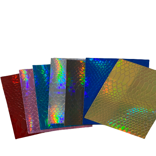 Gold Iridescent Viper Sopythana Snakeskin Vinyl Fabric - Fashion Fabrics LLC